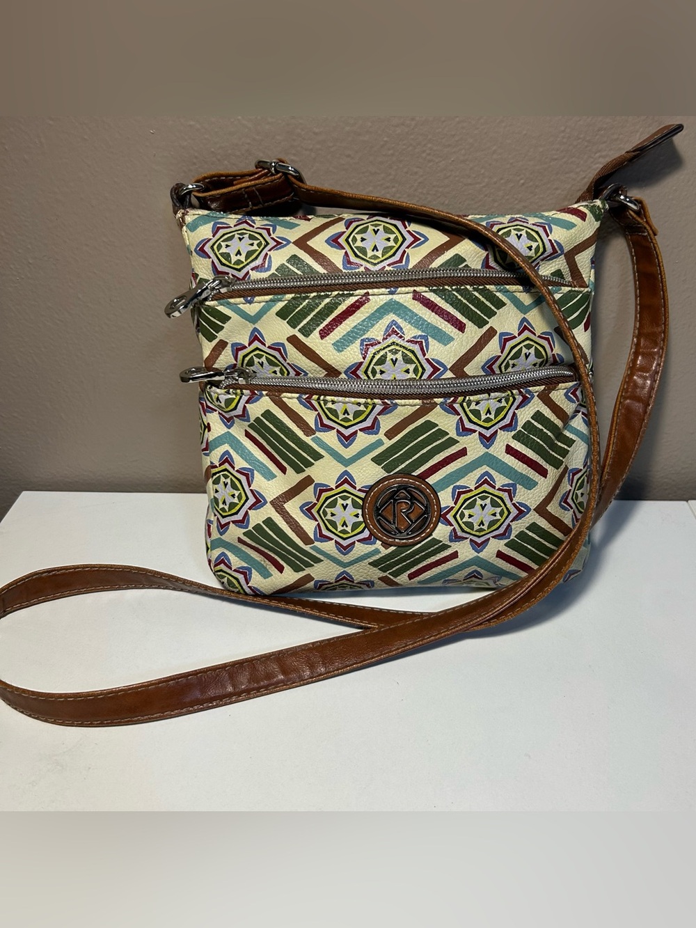 Vintage Relic Crossbody Bag Shoulder Bag Adjustable Coated Canvas